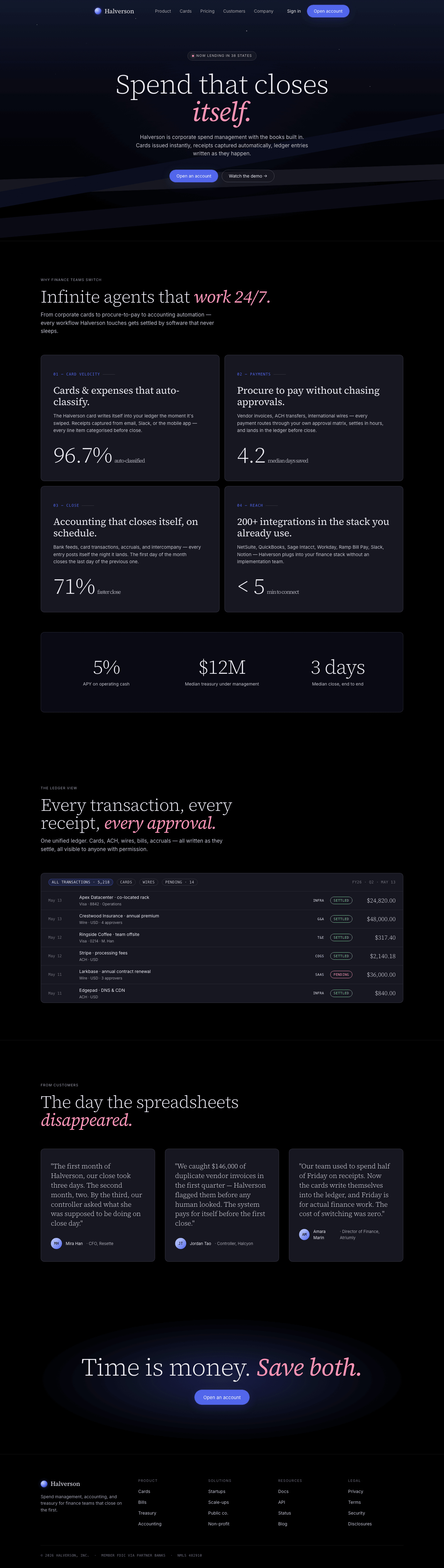 Dark Fintech (Mercury) — AI-built sample