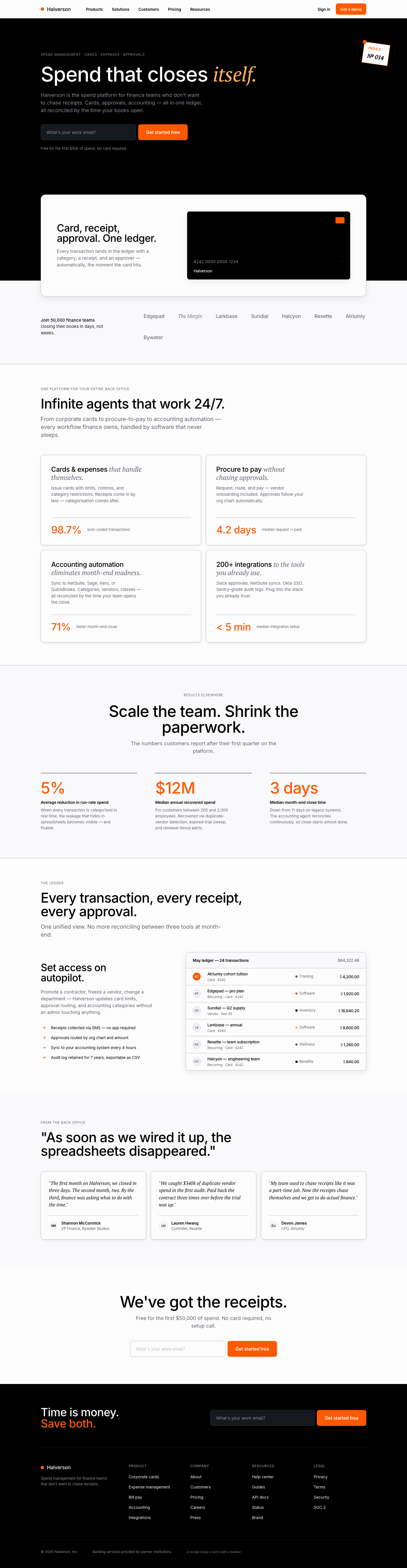 Corporate Fintech (Brex) — AI-built sample