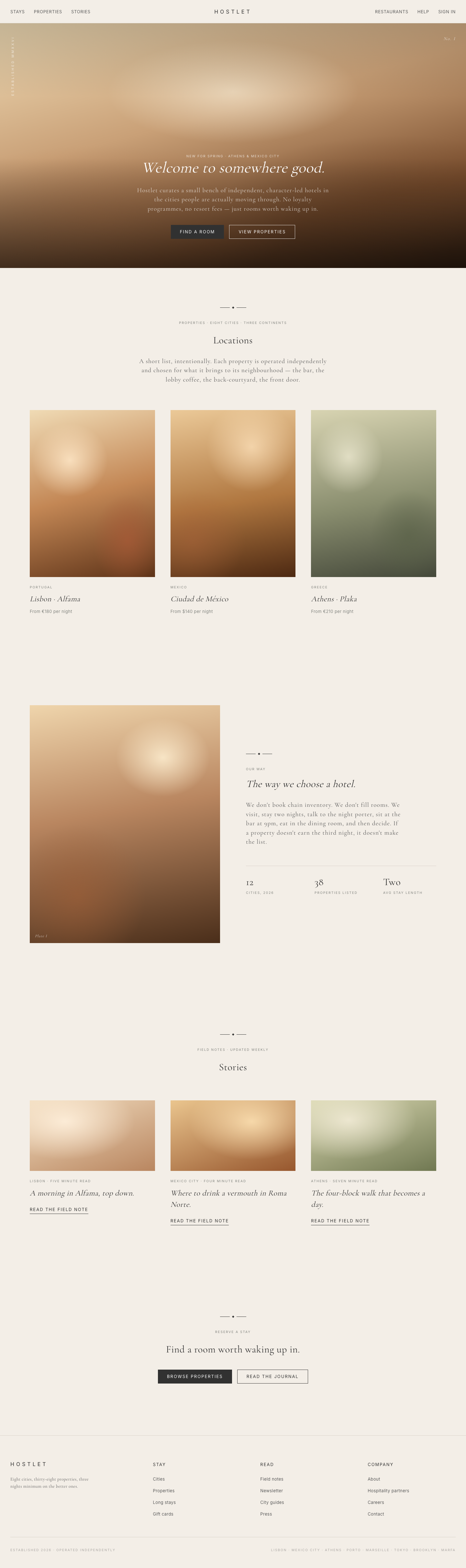 Cream Hospitality (Aman) — AI-built sample