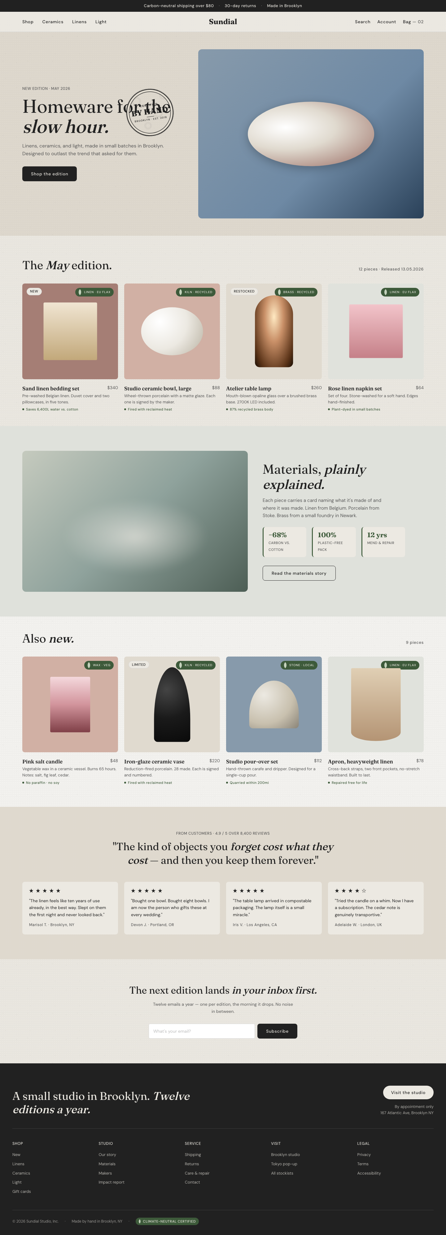 Earthy DTC (Allbirds) — AI-built sample