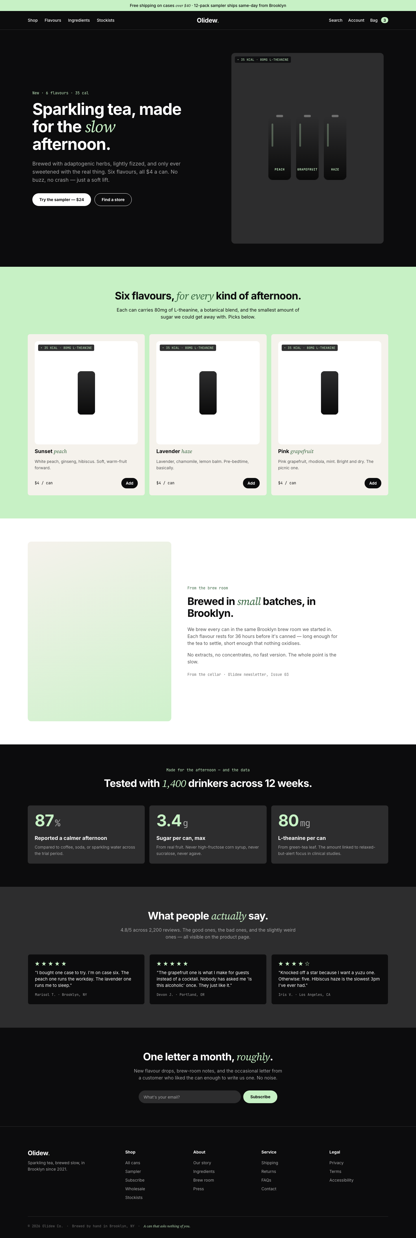 Functional F&B (Huel) — AI-built sample