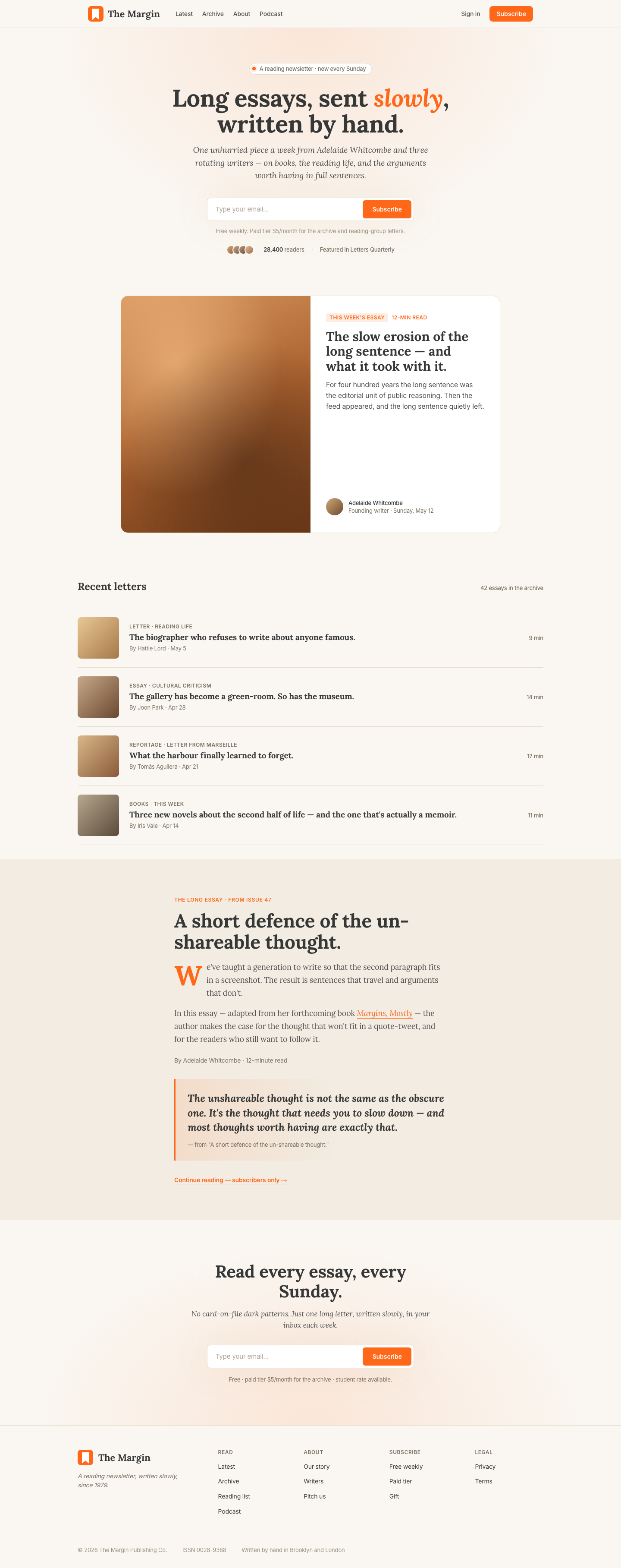 Newsletter Essay (Substack) — AI-built sample