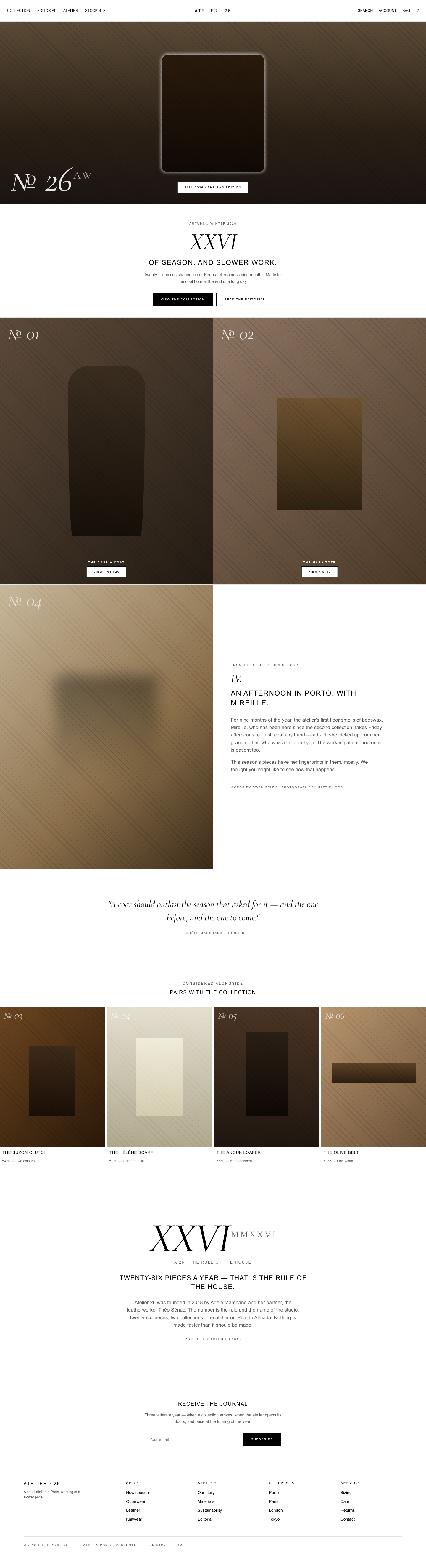 Quiet Italian (Bottega Veneta) — AI-built sample