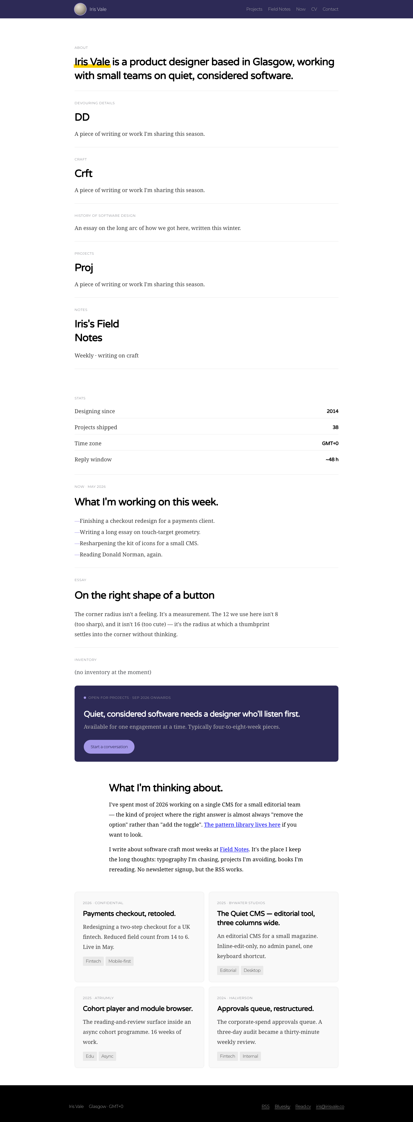 Warm Portfolio (Ahmad Awais) — AI-built sample